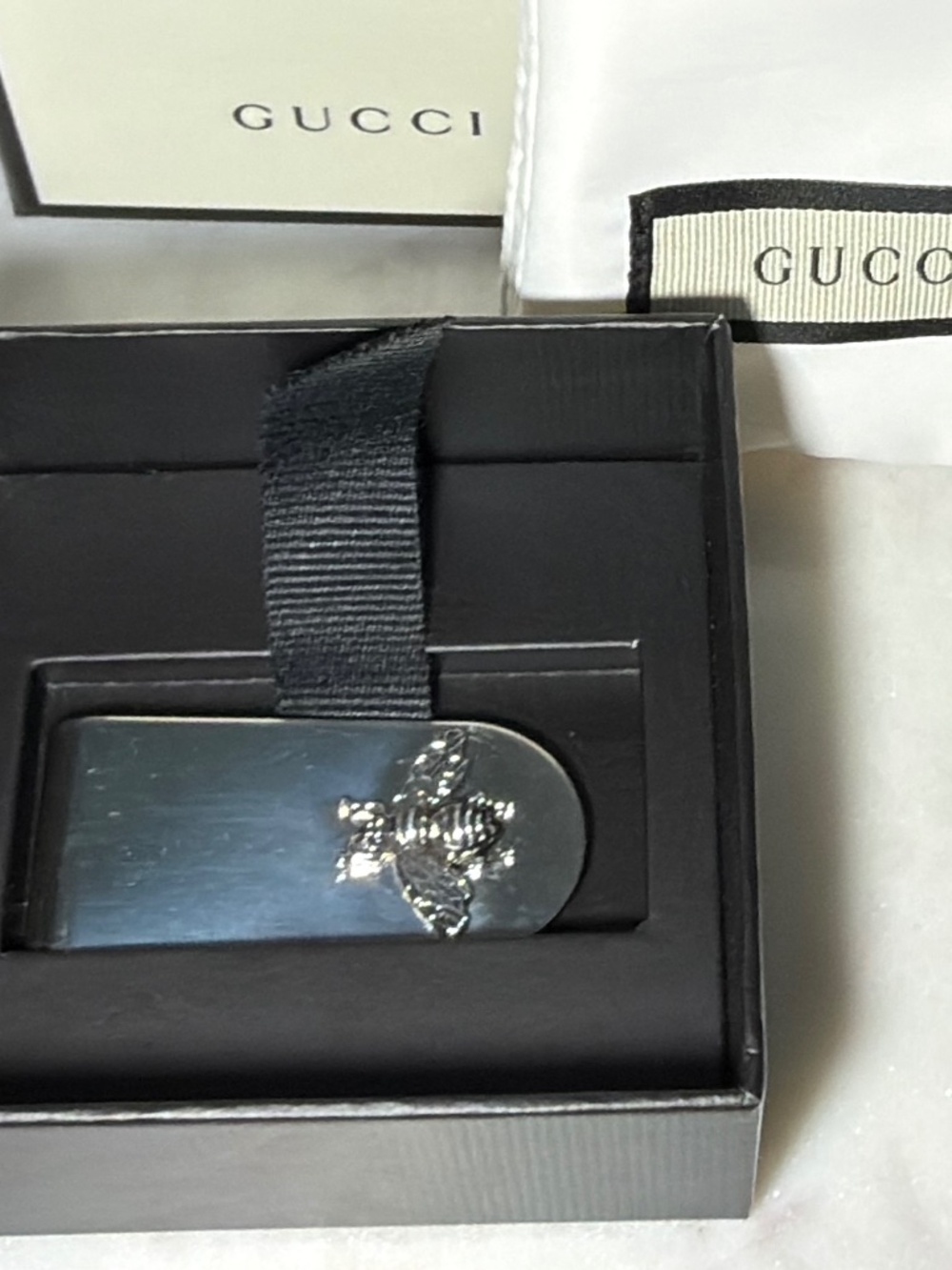 Gucci 925 sterling silver bee moneyclip
